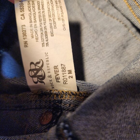 Rock & Republic Denim Rx Fever Midrise Jean Size 2 Blue - Picture 10 of 14